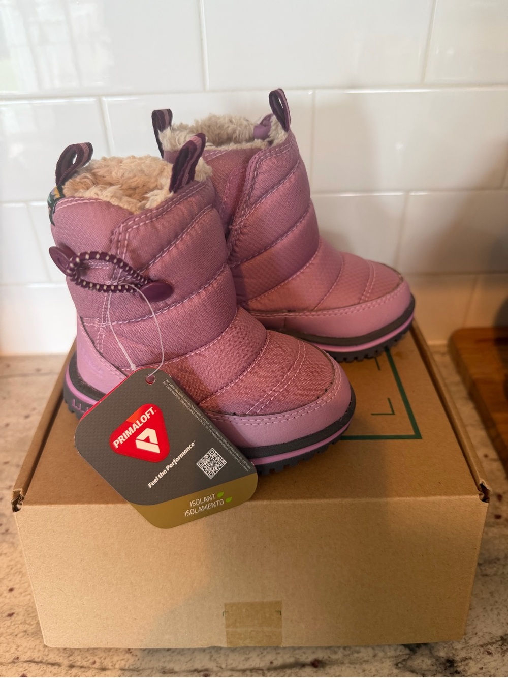 OshKosh B'gosh Mauve Pink Quilted Kids Snow Boots